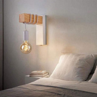 Black And Wood Wall Sconce | Lumilya