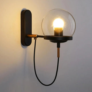 Clear Glass Globe Wall Sconce | Lumilya
