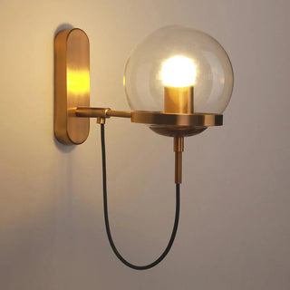 Clear Glass Globe Wall Sconce | Lumilya