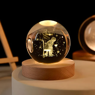 Little Prince Crystal Ball Night Light | Adult and Children Night Lights