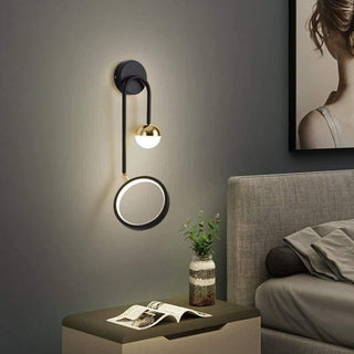 Modern Black And Gold Wall Sconce | Lumilya