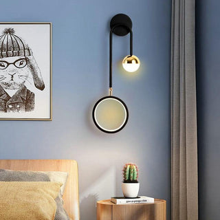 Modern Black And Gold Wall Sconce | Lumilya