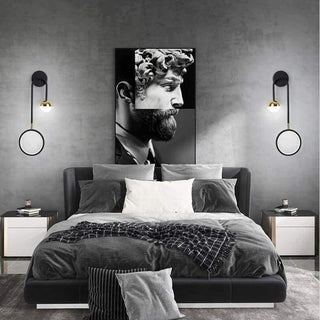 Modern Black And Gold Wall Sconce | Lumilya