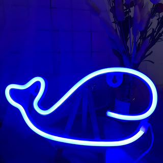 Whale Neon Night Light | Children Night Lights