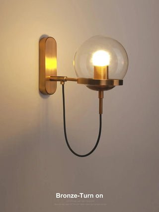 Clear Glass Globe Wall Sconce | Lumilya