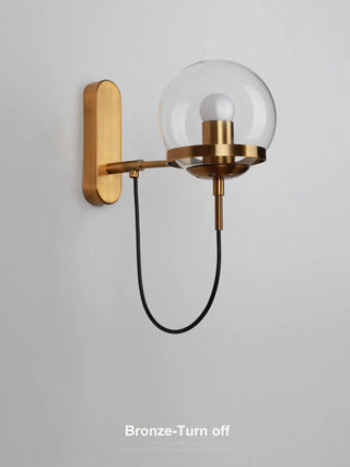 Clear Glass Globe Wall Sconce | Lumilya