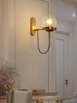 Clear Glass Globe Wall Sconce | Lumilya