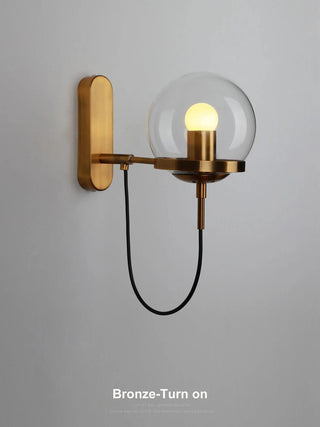 Clear Glass Globe Wall Sconce | Lumilya