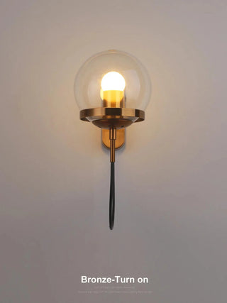 Clear Glass Globe Wall Sconce | Lumilya