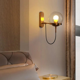 Clear Glass Globe Wall Sconce | Lumilya