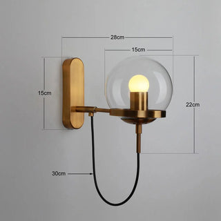 Clear Glass Globe Wall Sconce | Lumilya